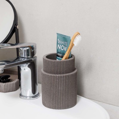 ESTIA ΠΟΤΗΡΑΚΙ ΜΠΑΝΙΟΥ WIRE ΡΗΤΙΝΗΣ ΓΚΡΙ