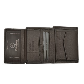 Daston 029 Ανδρικό Δερμάτινο Πορτοφόλι Καφέ