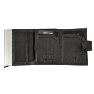 Daston 040 Ανδρικό Δερμάτινο Πορτοφόλι Μαύρο