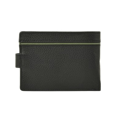 Daston 103 Ανδρικό Δερμάτινο Πορτοφόλι Μαύρο/Χακί
