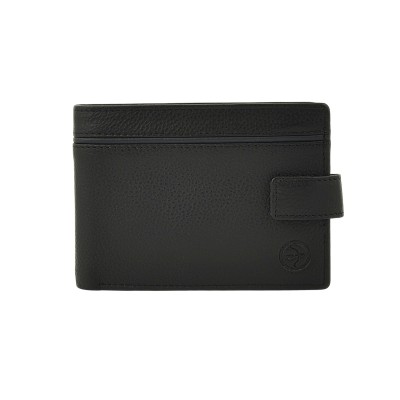 Daston 103 Ανδρικό Δερμάτινο Πορτοφόλι Μαύρο/Μπλε