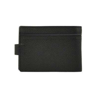 Daston 103 Ανδρικό Δερμάτινο Πορτοφόλι Μαύρο/Μπλε