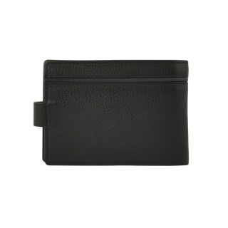 Daston 103 Ανδρικό Δερμάτινο Πορτοφόλι Μαύρο/Μπλε