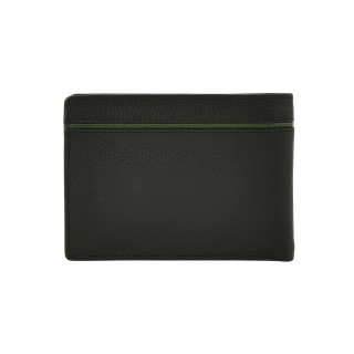 Daston 104 Ανδρικό Δερμάτινο Πορτοφόλι Μαύρο/Χακί