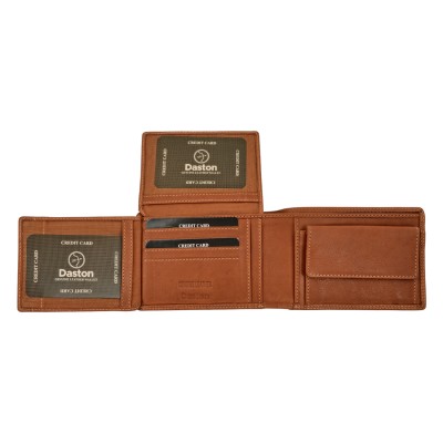 Daston 106 Ανδρικό Δερμάτινο Πορτοφόλι Ταμπά