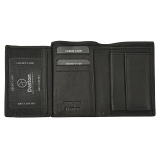 Daston 107 Ανδρικό Δερμάτινο Πορτοφόλι Μαύρο