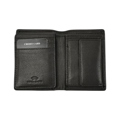 Daston 108 Ανδρικό Δερμάτινο Πορτοφόλι Μαύρο