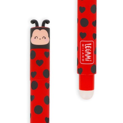 Legami Milano Ladybug Στυλό Gel 0.8 Κόκκινο με Κόκκινο Μελάνι Erasable EP0074