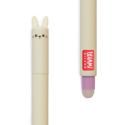 Legami Milano Bunny Στυλό Gel 0.7mm Μπεζ με Μωβ Μελάνι Erasable EP0011