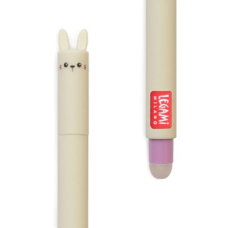 Legami Milano Bunny Στυλό Gel 0.7mm Μπεζ με Μωβ Μελάνι Erasable EP0011