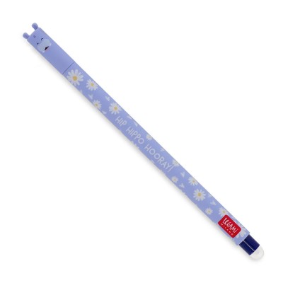 Legami Milano Hippo Στυλό Gel 0.7mm Μπλε με Μπλε Μελάνι Erasable EP0028
