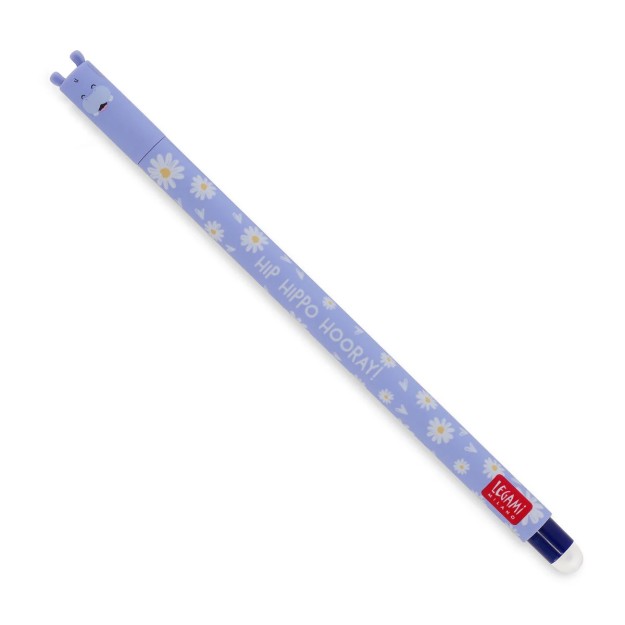 Legami Milano Hippo Στυλό Gel 0.7mm Μπλε με Μπλε Μελάνι Erasable EP0028