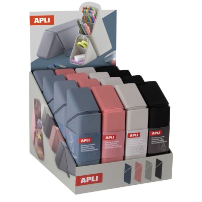 Apli Κασετίνα Σιλικόνης με Φερμουάρ Γκρι