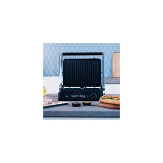 ESTIA ΣΑΝΤΟΥΙΤΣΙΕΡΑ ΓΚΡΙΛΙΕΡΑ TOAST & GRILL 4 ΘΕΣΕΩΝ 2000w ΜΕ ΑΠΟΣΠΩΜΕΝΕΣ ΠΛΑΚΕΣ & ΘΕΡΜΟΣΤΑΤΗ