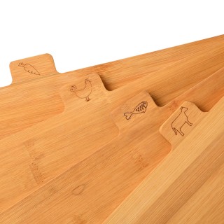 ESTIA ΣΕΤ ΕΠΙΦΑΝΕΙΕΣ ΚΟΠΗΣ BAMBOO ESSENTIALS 5 ΤΕΜ ΜΕ ΜΑΥΡΗ ΜΕΤΑΛΛΙΚΗ ΒΑΣΗ