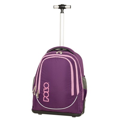 Polo Trolley Cart Σχολική Τσάντα Τρόλεϊ Μωβ 9-01-074-4700