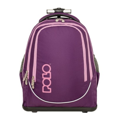 Polo Trolley Cart Σχολική Τσάντα Τρόλεϊ Μωβ 9-01-074-4700