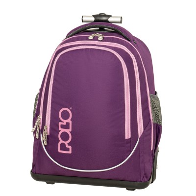 Polo Trolley Cart Σχολική Τσάντα Τρόλεϊ Μωβ 9-01-074-4700