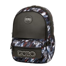 Polo Zippy Σχολική Τσάντα Πλάτης Δημοτικού Μαύρη 9-01-080-8444