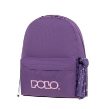 Polo Original Scarf Σακίδιο Σχολική Τσάντα Πλάτης Γυμνασίου - Λυκείου Μωβ/Ροζ 9-01-135-4945