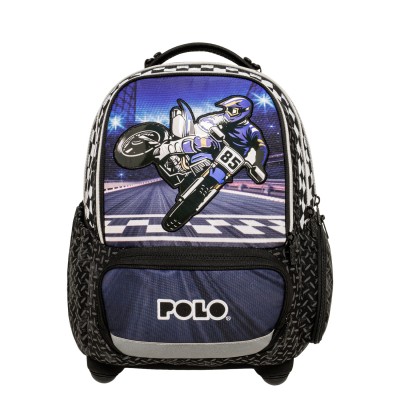 Polo Trolley Freely Σχολική Τσάντα Τρόλεϊ Δημοτικού Motorbike 9-65-055-8422