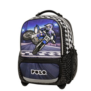 Polo Trolley Freely Σχολική Τσάντα Τρόλεϊ Δημοτικού Motorbike 9-65-055-8422