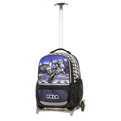 Polo Trolley Freely Σχολική Τσάντα Τρόλεϊ Δημοτικού Motorbike 9-65-055-8422