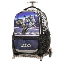 Polo Trolley Freely Σχολική Τσάντα Τρόλεϊ Δημοτικού Motorbike 9-65-055-8422