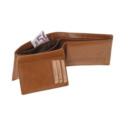 Lavor 1-3844 Δερμάτινο Ανδρικό Πορτοφόλι με RFID Cognac