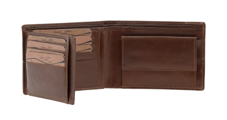 Lavor 1-3796 Δερμάτινο Ανδρικό Πορτοφόλι με RFID Cognac