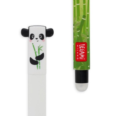 Legami Milano Panda Στυλό Gel 0.7mm Λευκό με Μαύρο Μελάνι Erasable EP0060