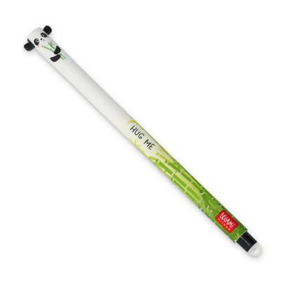 Legami Milano Panda Στυλό Gel 0.7mm Λευκό με Μαύρο Μελάνι Erasable EP0060
