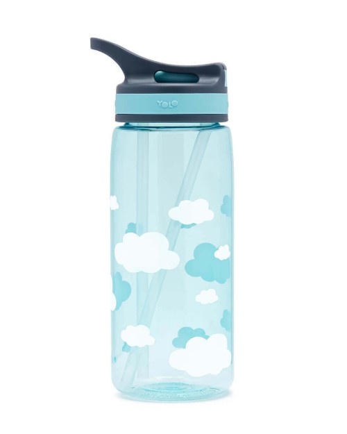 Yolo Παγούρι Tritan Πλαστικό με 2 καλαμάκια 500 ml BPA FREE Clouds