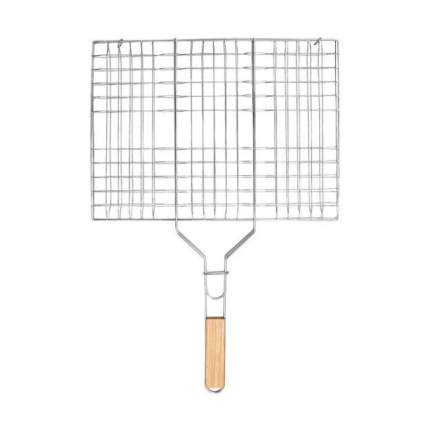 ΣΧΑΡΑ ΨΗΣΙΜΑΤΟΣ BARBECUE ΜΕΤΑΛΛΙΚΗ 60x40cm ΜΕ ΞΥΛΙΝΗ ΛΑΒΗ