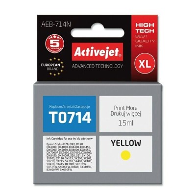 Activejet AEB-714N Ink Cartridge Ανταλλακτικό Μελάνι για Εκτυπωτή Yellow
