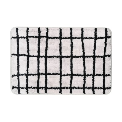 ESTIA ΤΑΠΕΤΟ ΜΠΑΝΙΟΥ CAGE 40x60cm 100% ΜΙΚΡΟΪΝΕΣ ΓΚΡΙ-ΜΑΥΡΟ