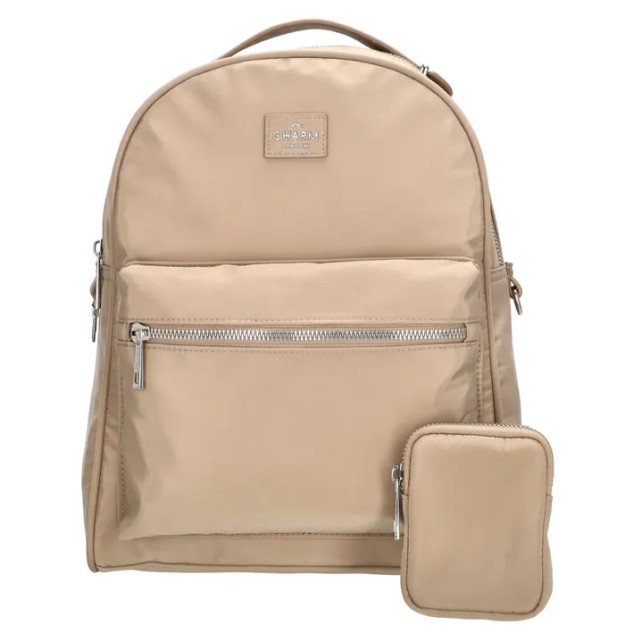 Charm London Odeon Backpack Γυναικείο Σακίδιο Πλάτης Μπεζ 22173