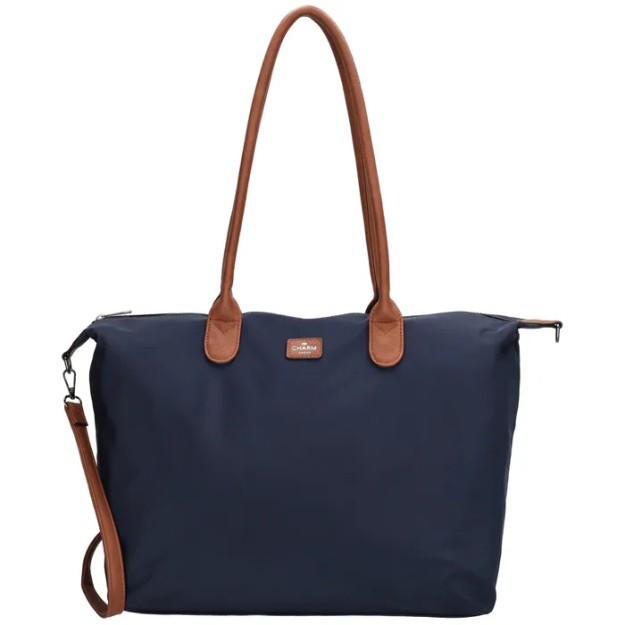 Charm London Buckingham Business Bag Γυναικεία Τσάντα Ώμου Μεγάλη Μπλε 22521