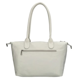 Charm London Buckingham Mono Shopper Γυναικεία Τσάντα Ώμου Γκρι Ανοιχτό W00840