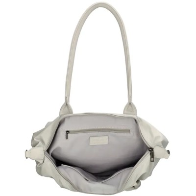 Charm London Buckingham Mono Shopper Γυναικεία Τσάντα Ώμου Γκρι Ανοιχτό W00840