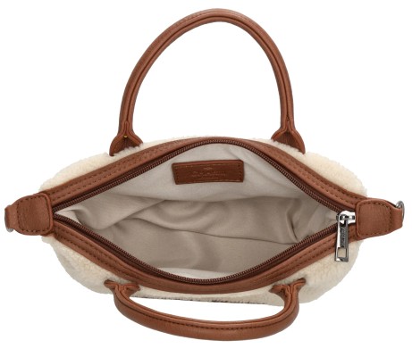 Charm London Buckingham Teddy Crossbody Tas Γυναικεία Τσάντα Ώμου/Χειρός Μικρή Μπεζ W01267