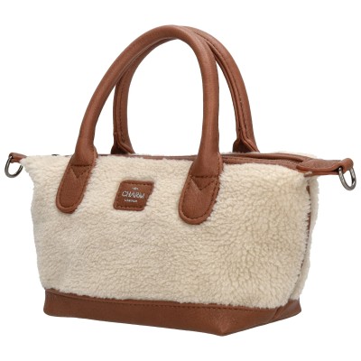 Charm London Buckingham Teddy Crossbody Tas Γυναικεία Τσάντα Ώμου/Χειρός Μικρή Μπεζ W01267