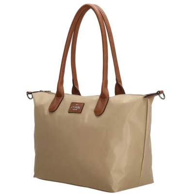 Charm London Buckingham Shopper Γυναικεία Τσάντα Ώμου/Χειρός Μπεζ 20776
