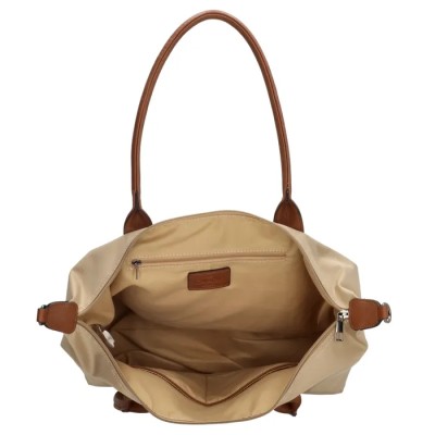 Charm London Buckingham Shopper Γυναικεία Τσάντα Ώμου/Χειρός Μπεζ 20776