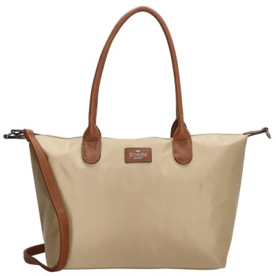 Charm London Buckingham Shopper Γυναικεία Τσάντα Ώμου/Χειρός Μπεζ 20776