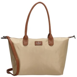 Charm London Buckingham Shopper Γυναικεία Τσάντα Ώμου/Χειρός Μπεζ 20776