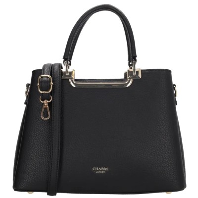 Charm London Lucca Handbag Γυναικεία Τσάντα Ώμου/Χειρός Μαύρη 24169