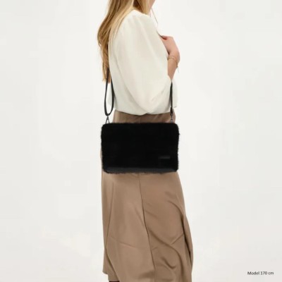 Zebra Trends Emma Shoulder Bag Γυναικεία Τσάντα Ώμου Μαύρη 23896