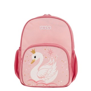 Polo Junior Fizz Σχολική Τσάντα Πλάτης Νηπιαγωγείου Ροζ Κύκνος 9-11-001-8449