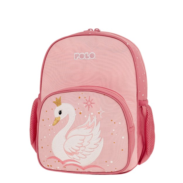 Polo Junior Fizz Σχολική Τσάντα Πλάτης Νηπιαγωγείου Ροζ Κύκνος 9-11-001-8449